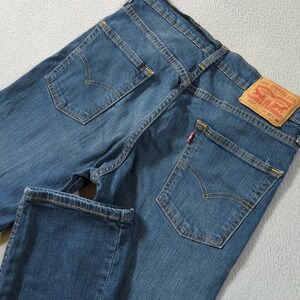 Levis 513 Slim Straight Mens Jeans 30x30 Blue Denim Stretch 08513-0200
